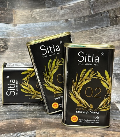 Оливковое масло Extra Virgin 0,2% SITIA P.D.O. 1л