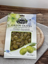 Оливки с косточкой маринованные с оливковковым маслом DELPHI 250г